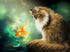 Cat & Goldfish Painting