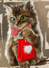 Cat with Gift Diamond Painting