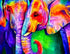 Colorful Elephant Pair