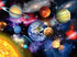 Galaxy & Planets Painting
