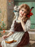 Little Girl with Kitten by Emil Vernon