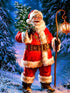Santa Claus Carrying Christmas Tree