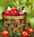 Apples in a Bucket & Sparrows Diamond Painting
