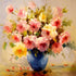 Pretty Flowers & Vase DIY Painting