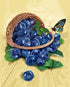 Basket of Blueberries & Butterfly