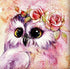 Cute Owl with Flower Crown