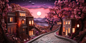 sunset street diamond painting