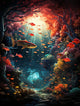 Fish swimming diamond painting