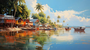 Fisherman Village in Malaysia Diamond Painting