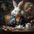 A bunny having a tea party Diamond Painting