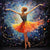 Girl Dancing Paint with Diamond
