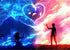 Anime Couple - Ice & Fire Love Heart