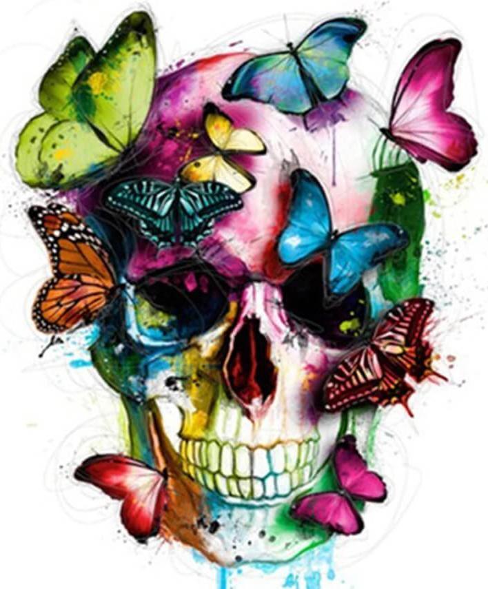 abstract skull art