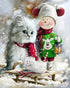 Christmas Kid & Adorable Cat