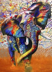 African Elephant Paint by Diamonds