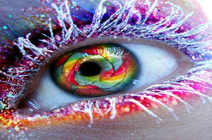 Colorful Eye Paint by Diamonds