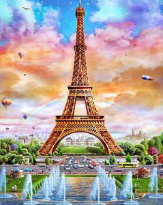 Eiffel Tower Paint by Diamonds