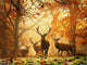 Elks in Autumn Forest Diamond Painting Kit