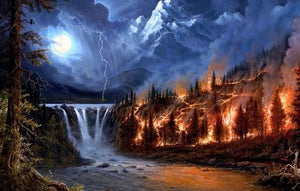 Forest Fire Diamond Painting Kit