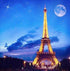 Full Moon & Eiffel Tower View