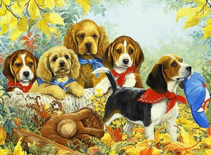 Group of Dogs Paint by Diamonds