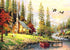 Lodge Cabin by the River Diamond Painting