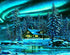 Log Cabin in the Snow