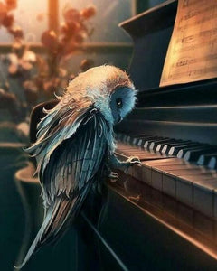 Owl Playing Piano Paint by Diamonds