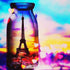 Paris View in Glass Bottle