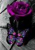 Purple Rose & Butterfly