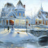 Snowy Town Diamond Painting