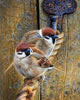 Sparrows Square Drill painting