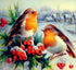 Sparrows & Winter Painting
