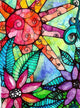 Stained Glass Flowers Paint by Diamonds