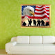 Soldiers, Eagle & American Flag