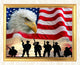 Soldiers, Eagle & American Flag