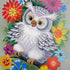 White Owl & Colorful Flowers
